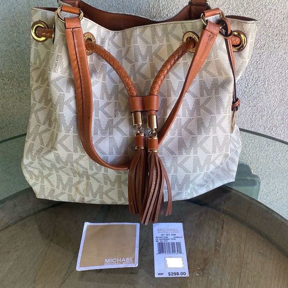 Michael Kors Jet Set large gathered tote